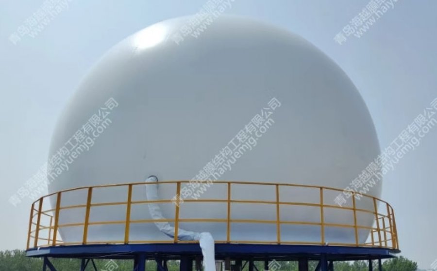 400m³ double membrane biogas holder
