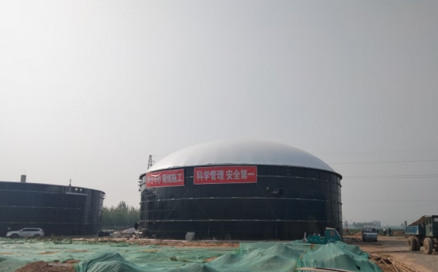 1 sets of Double membrane  biogas holder project in Dezhou