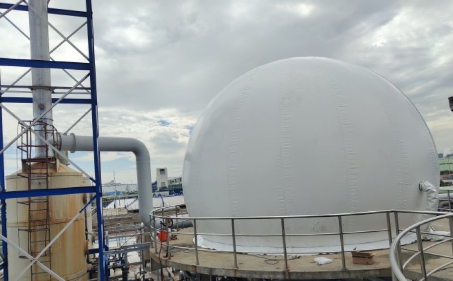 1 sets of Double membrane biogas holder project in Ningbo