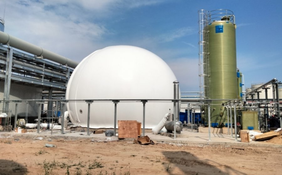New biogas engineering-500m³ double membrane biogas holder