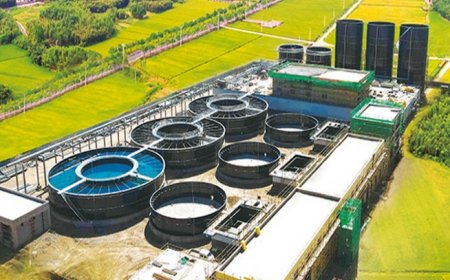 The biogas holder project for sewage disposal