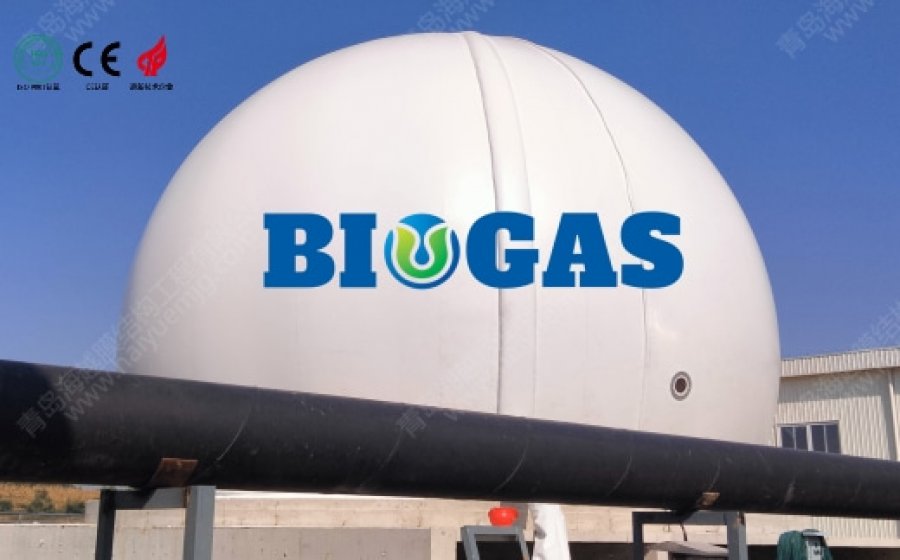 Double membrane gas tank for sewage treatment project