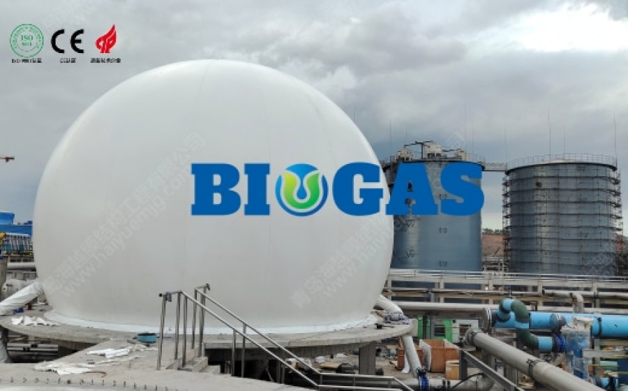 Independent double membrane gas holder----- paper industry wastewater project