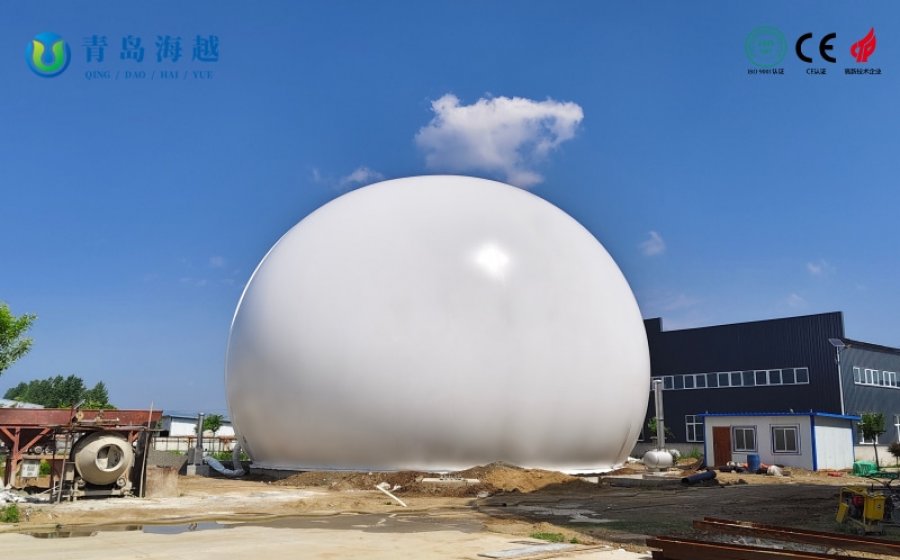 Large scale biogas project with a capacity of 40000m³ biogas holder