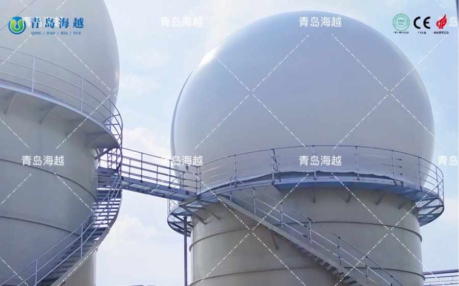 1000m³ double membrane gas holder in starch factory