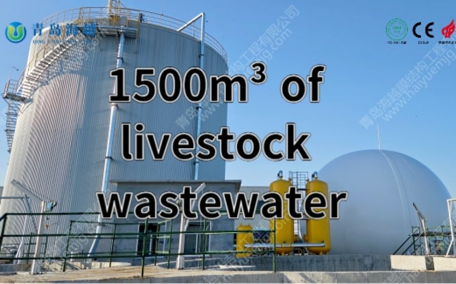 1500 m³ biogas holder Livestock Wastewater 