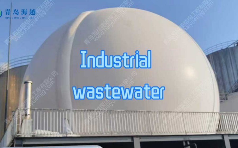 Industrial wastewater 1000m³ double membrane gas holder