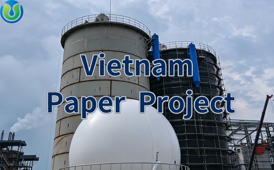 Vietnam Paper Mill 300 m³ Double-Membrane Gas Holder Project Successfully Installed